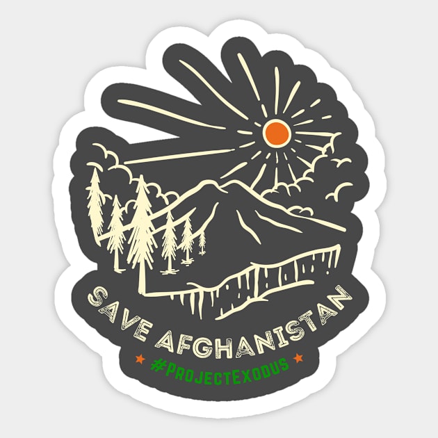 Save Afghanistan (dark background) Sticker by Pro Exodus Relief 